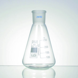 LLG-Erlenmeyer flasks with standard ground joint, borosilicate glass 3.3