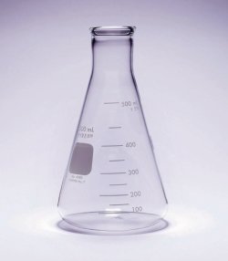 Erlenmeyer flasks, PYREX®, narrow neck, reinforced rim