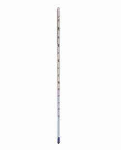 General-purpose thermometers, blue filling, with safety coating