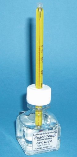 LLG-Exact-Temp precision thermometers, blue spirit-filled