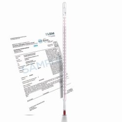 Precision thermometer, calibrated, stem type