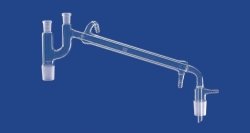Distilling links acc. to Claisen with vacuum receiver adapter, DURAN® tubing