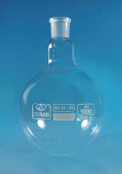 Round bottom flasks, borosilicate glass 3.3