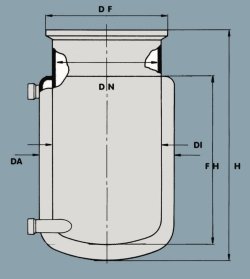 Flat ground flange reaction vessels, jacketed