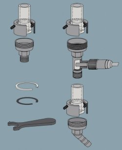 Tubing adapters for heating and cooling connection