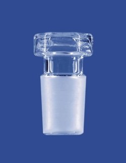 Hollow stoppers, hexagonal plate, borosilicate glass 3.3