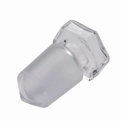 Hollow stoppers, hexagonal plate, glass