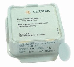 Membrane filters, cellulose acetate