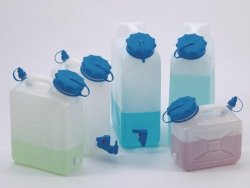 Wide-necked jerrycans, HDPE, with UV stabilised