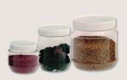 Wide mouth jars, PET, with screw cap, PP