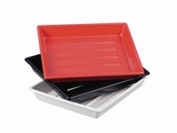 Photographic trays LaboPlast®, PVC, shallow form with ribs on bottom, profile shape rounded