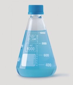 Erlenmeyer flasks, borosilicate glass 3.3, with screw neck