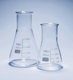 Flasks, wide neck, Pyrex®