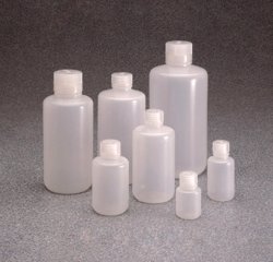 Narrow-mouth bottles Nalgene™, with closure, LDPE