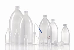 Narrow-mouth bottles, series 301, LDPE, with srew cap