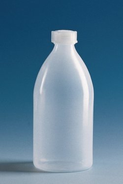 Narrow mouth bottles, with screw cap, LDPE