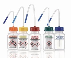 Safety wash bottles, wide mouth, series 303, LDPE