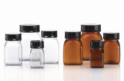 Square wide-mouth containers, series 310, PVC
