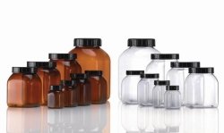 Square, wide-mouth containers, series 310, PVC