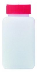 Wide-mouth bottles, square, PE