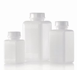 Wide-mouth square bottles, series 310, HDPE