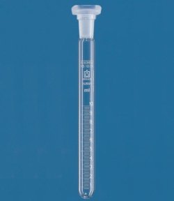 Test tubes, borosilicate glass 3.3, graduated, with stopper