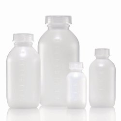 Medium neck bottles, series 307, HDPE with screw cap, PP