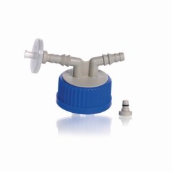 Screw cap, GL45, with 2 hose connections, PP