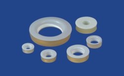 Silicone rubber seals, with PTFE washers, silicone rubber (VMQ)