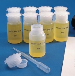 Wide-mouth bottles, PE, graduated
