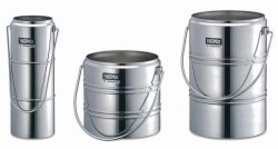 Chrome steel Dewar flasks