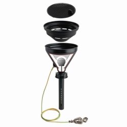 Safety Funnels with Ball Valve, Black, HDPE, Electrostatic Conductive